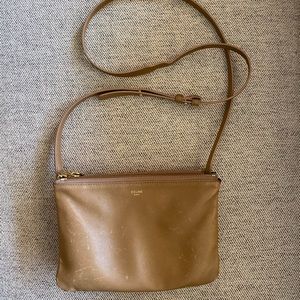 Authentic Celine Trio Large Leather Crossbody